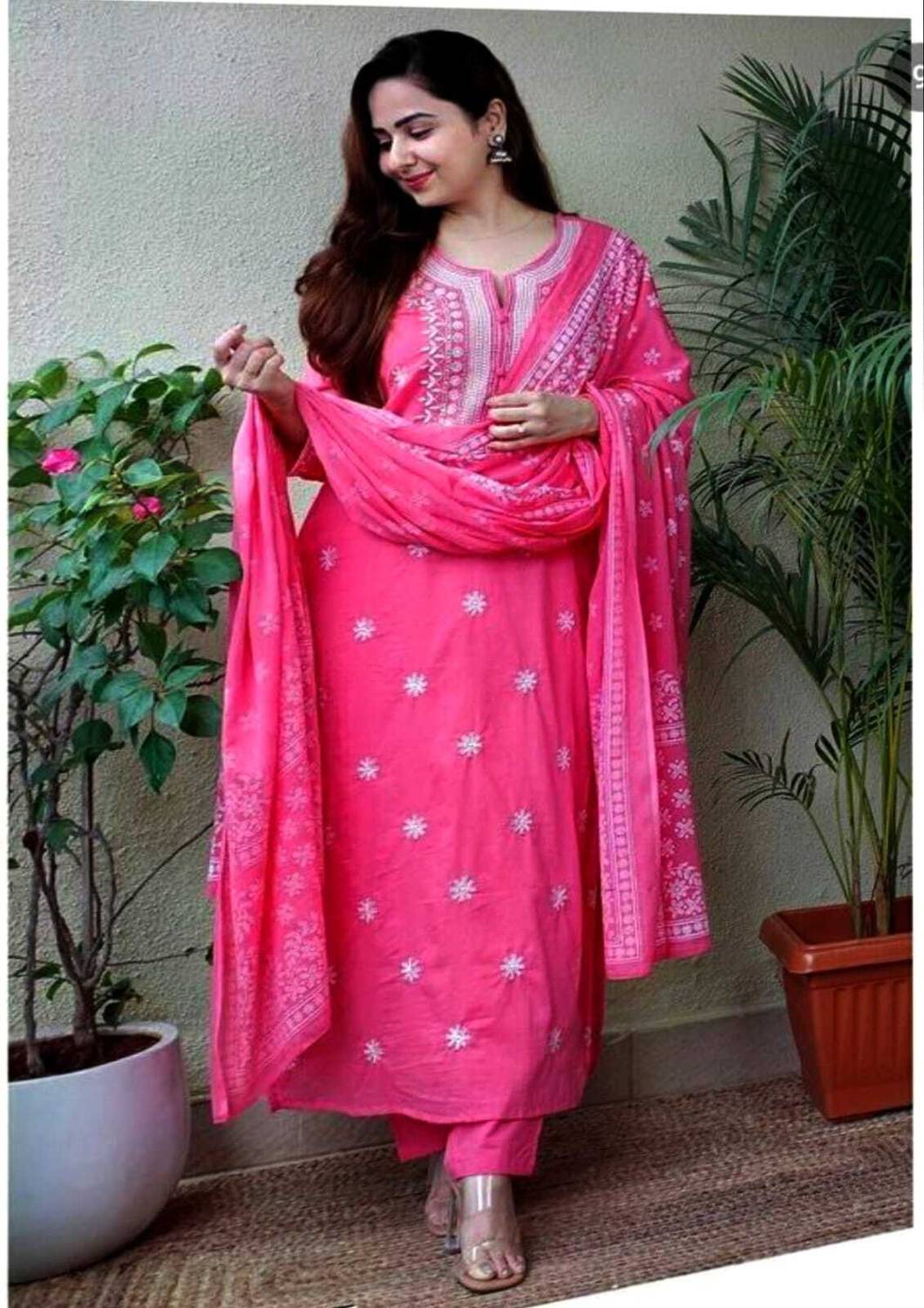 Advik Embroidered Kurta, Trouser & Dupatta Set - Image 4