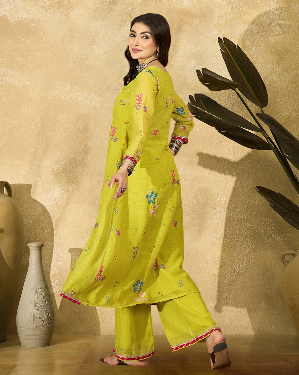 Image of Sangria Women Kurta Palazzo Set