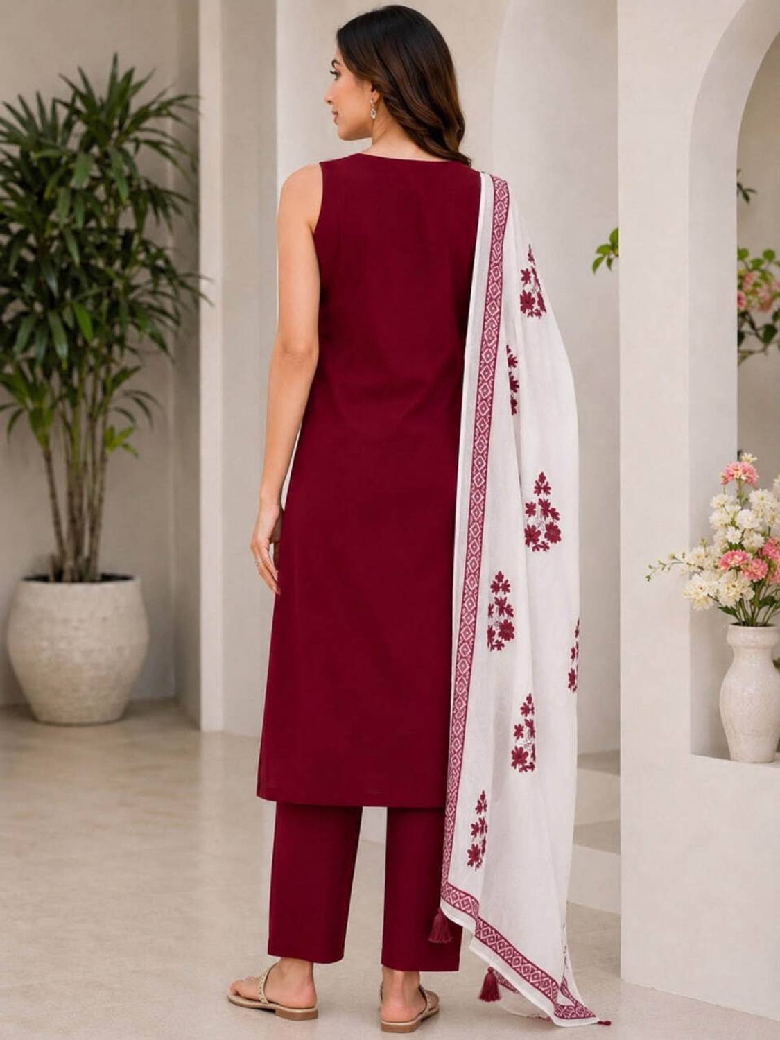 SCOPEHEAVEN DRESS Solid Kurta, Trouser/Pant & Dupatta Set