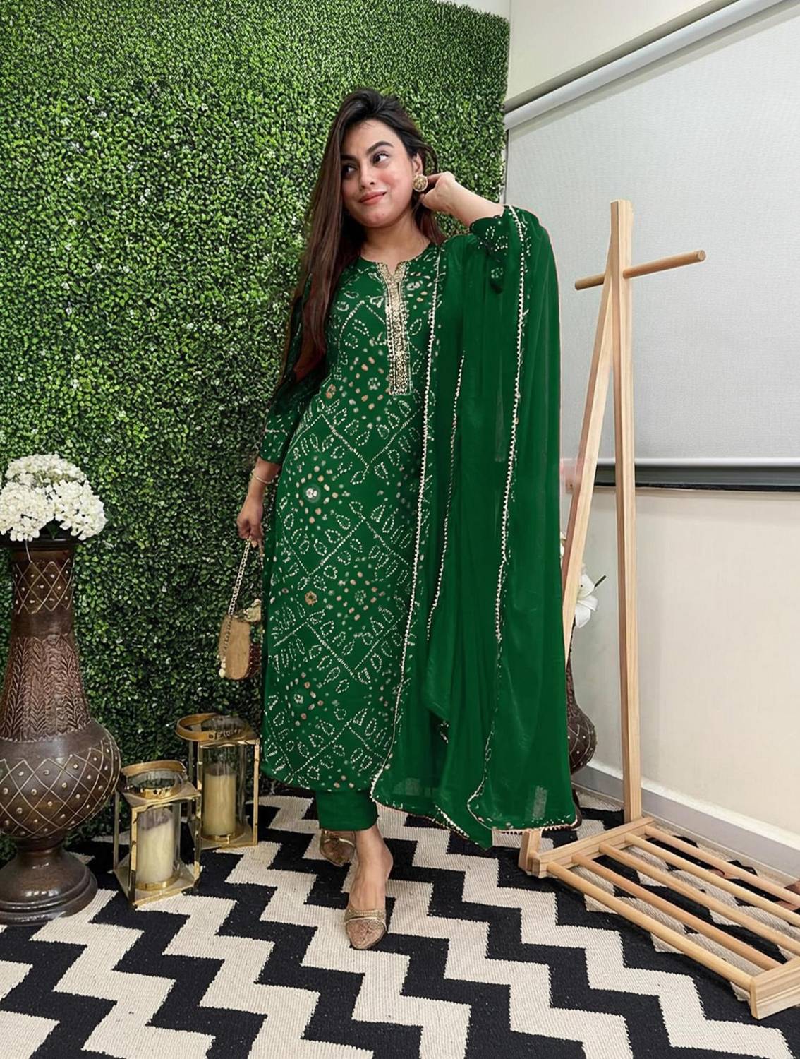 Anni Designer Embroidered Kurta, Palazzo & Dupatta Set