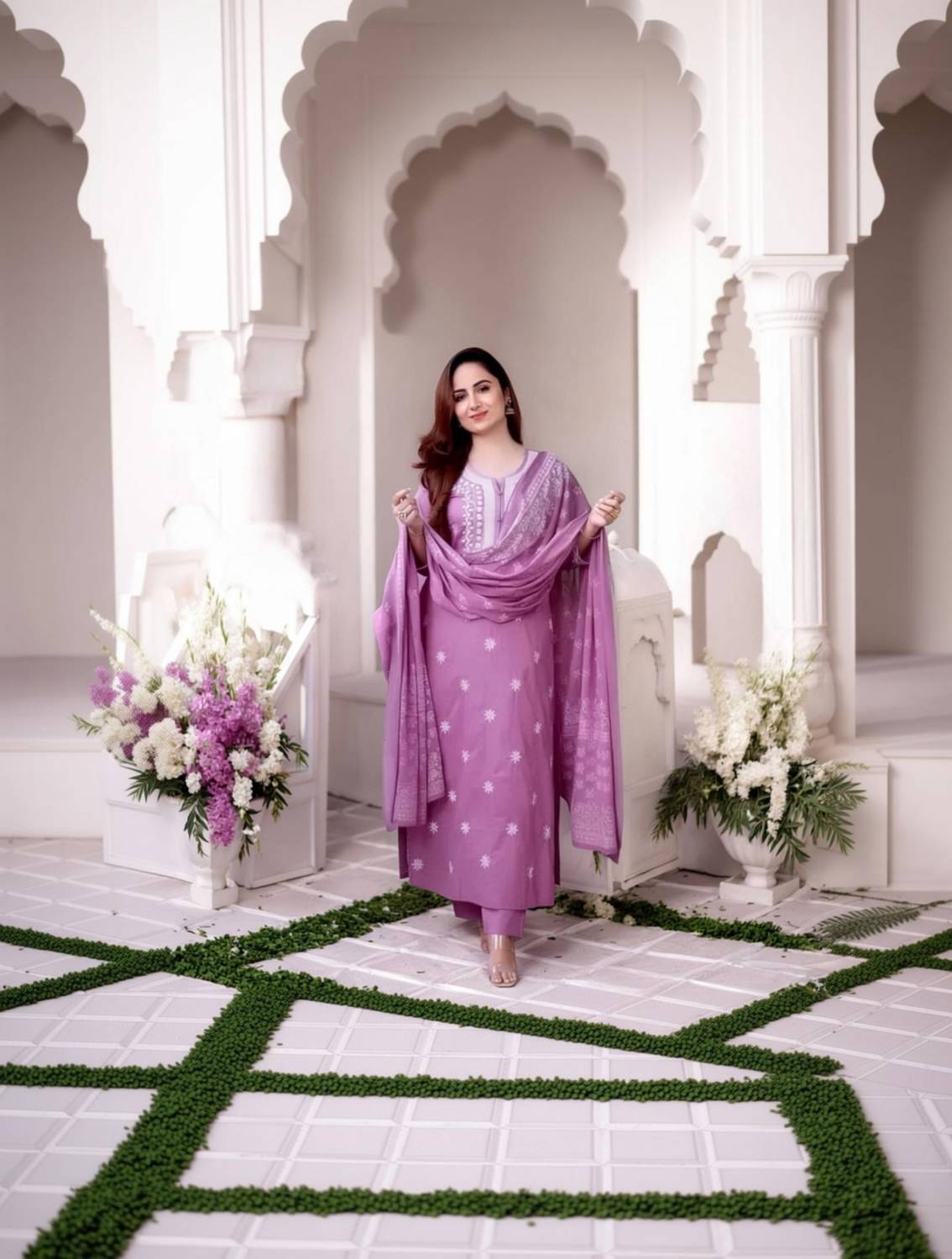 badodiya's Embroidered Kurta, Salwar & Dupatta Set