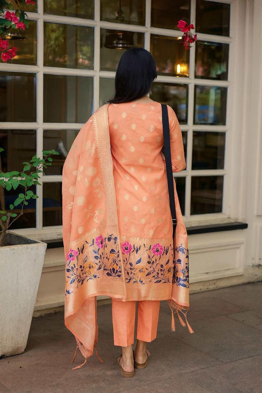 Image of Silk Bliss Self Design Kurta, Salwar & Dupatta Set