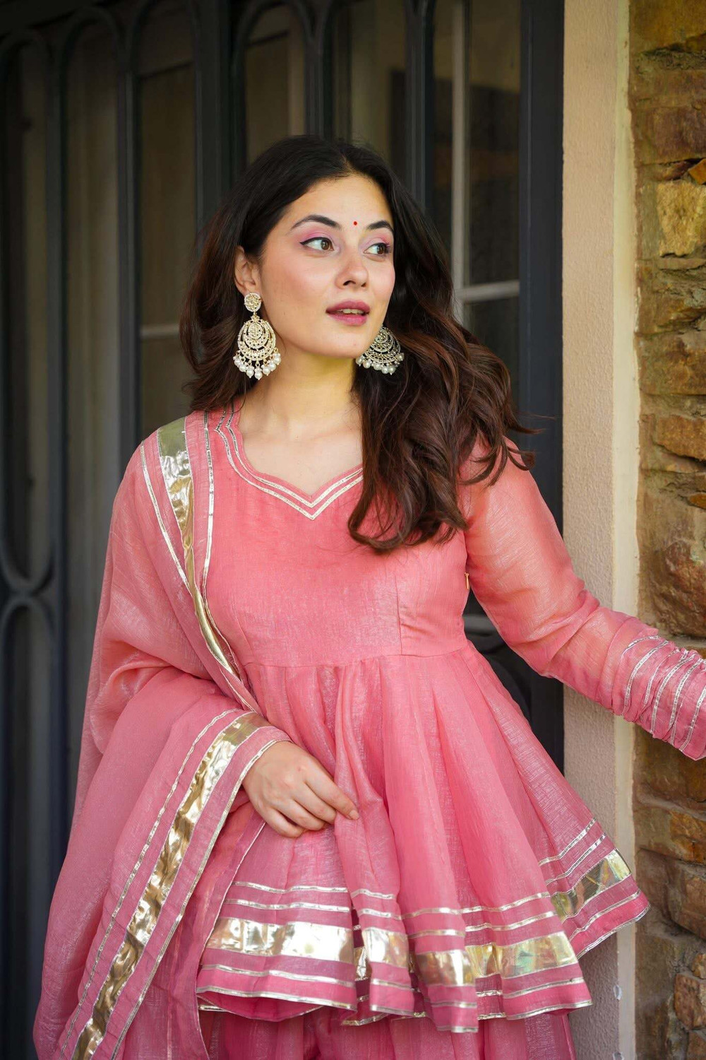 Image of WHITEDEER Solid Kurta, Salwar & Dupatta Set