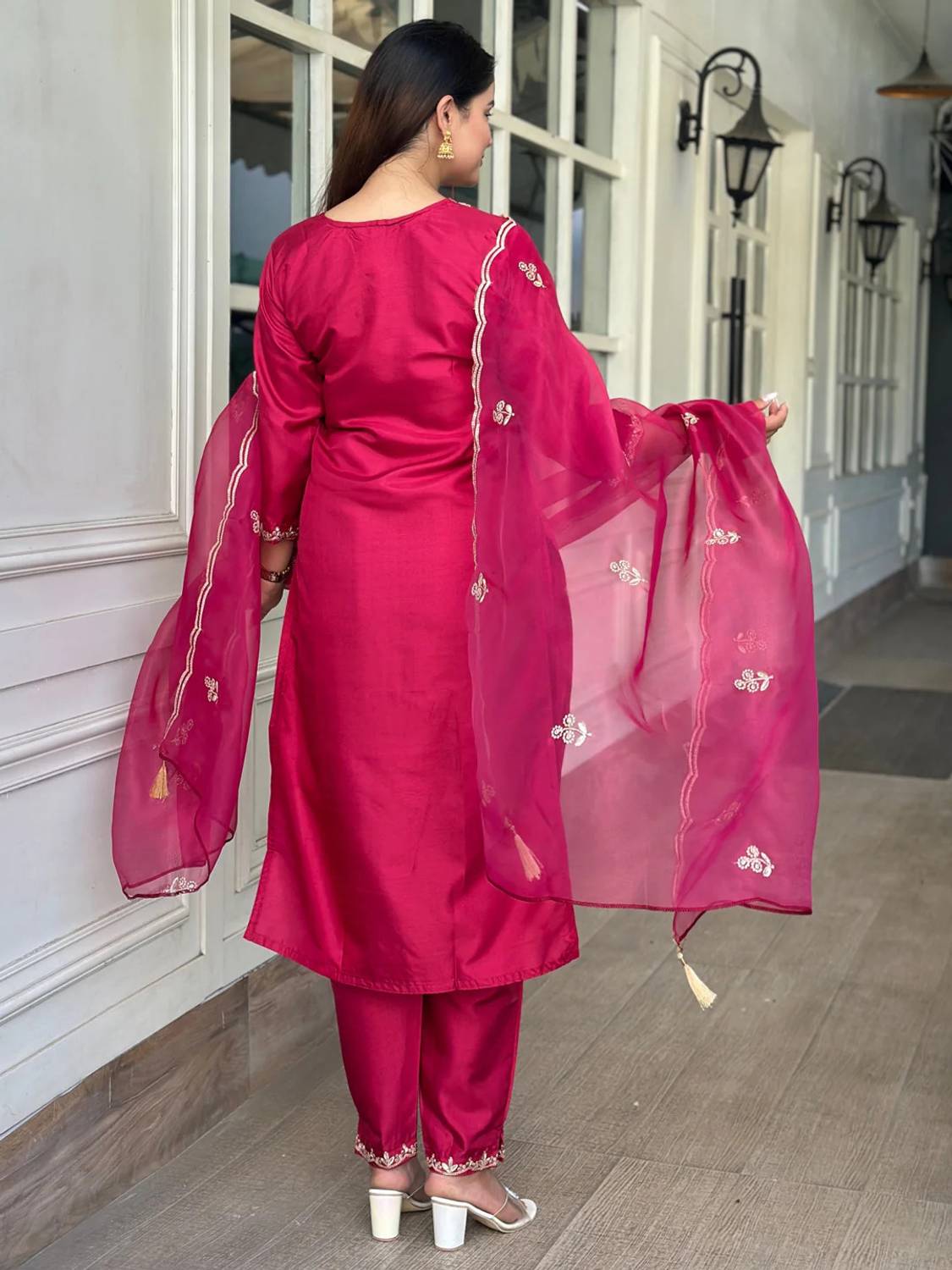 mirapari Embroidered Kurta, Trouser & Dupatta Set - Image 2