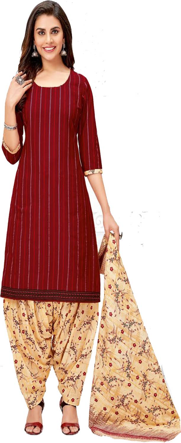 amozo Printed Kurta, Patiala & Dupatta Set