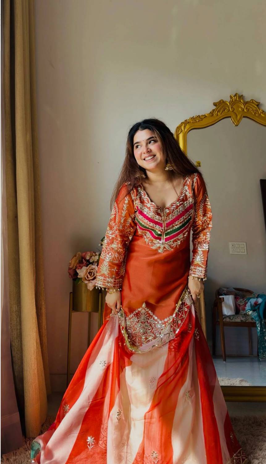 ZOOFLINE Embroidered Kurta, Sharara & Dupatta Set - Image 4