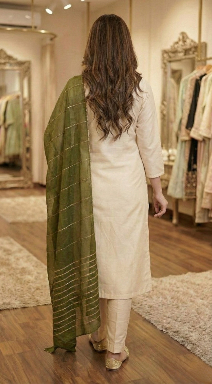 Image of EVANORA Women Kurta Pant Dupatta Set