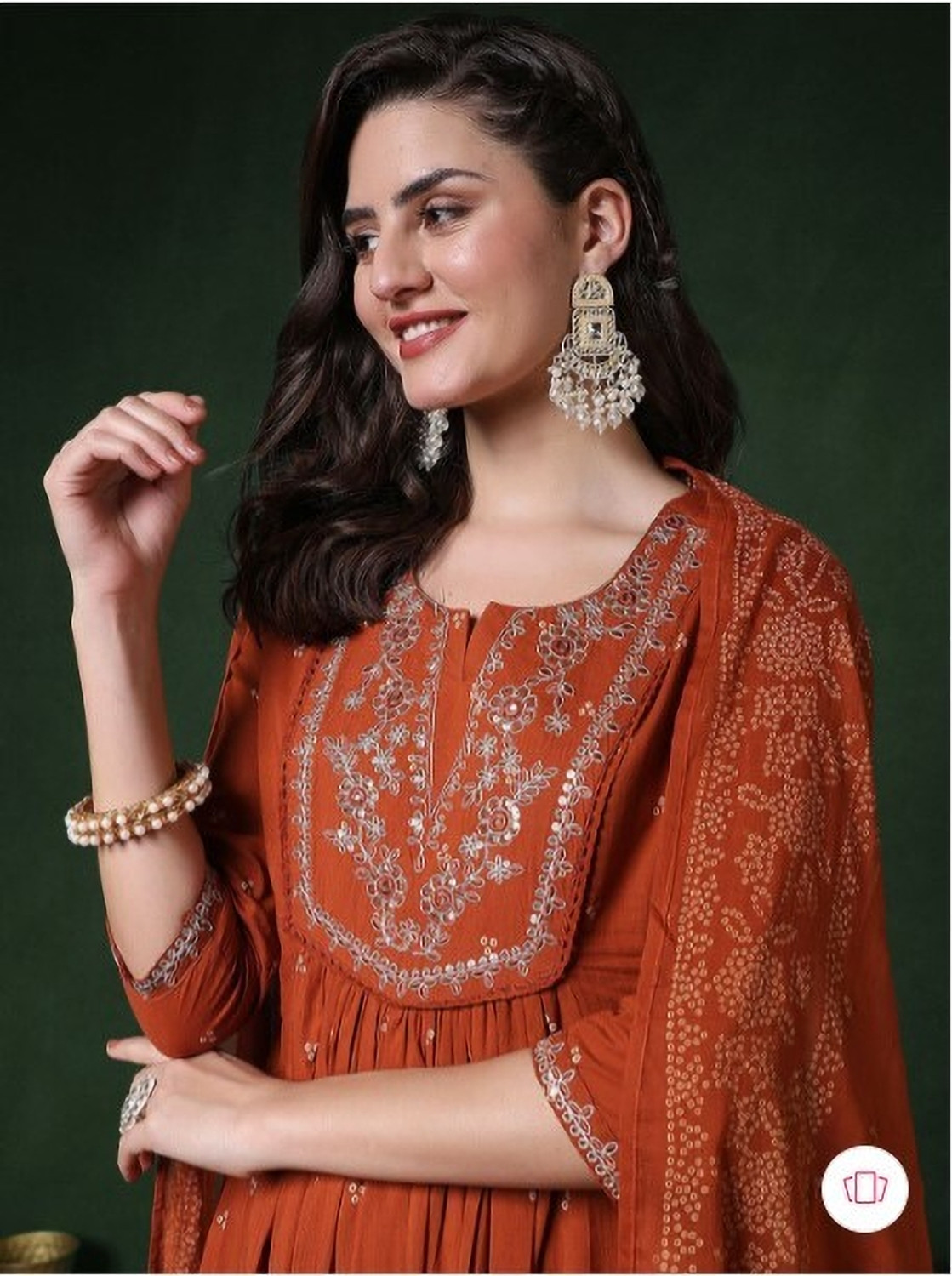 Image of Koteshwar Embroidered Kurta, Salwar & Dupatta Set
