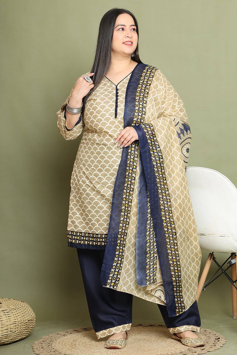 RolyPoly Printed Kurta, Patiala & Dupatta Set