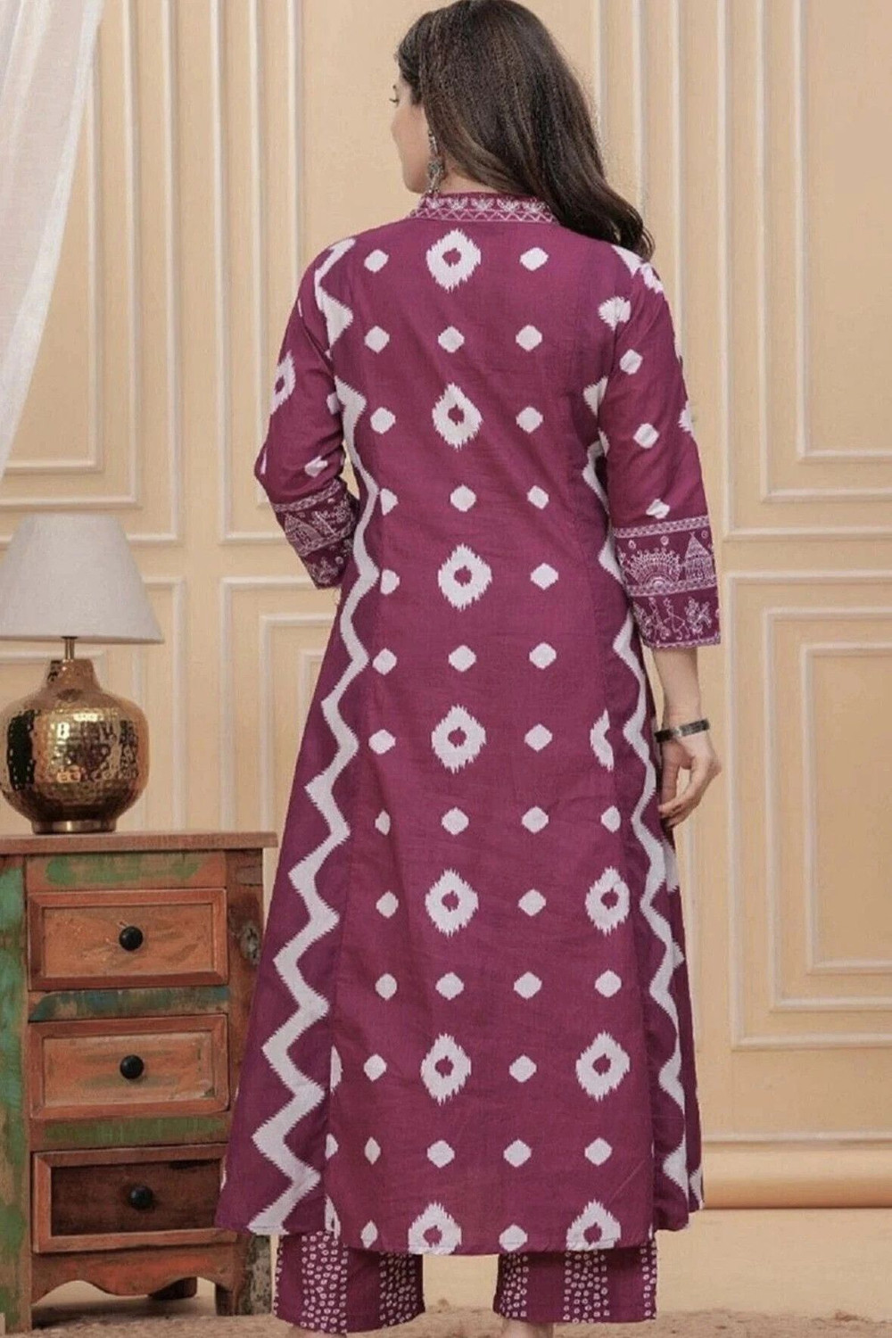 Image of Jalatofive Floral Print Kurta, Palazzo & Dupatta Set