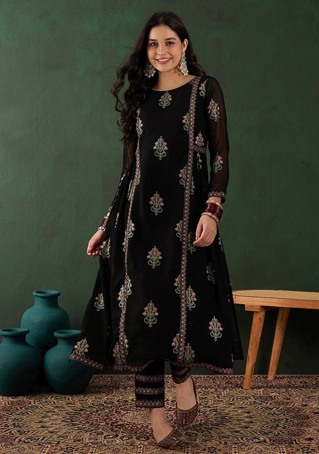 Barth Printed Kurta, Salwar & Dupatta Set
