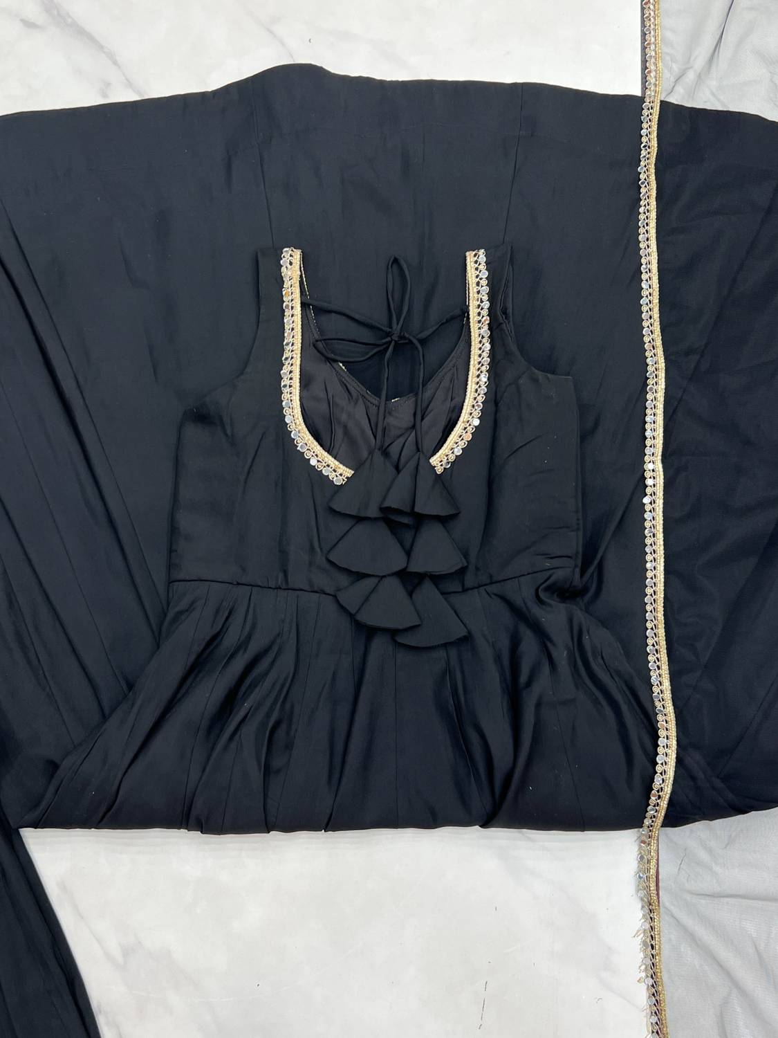 CULTISE Solid, Embellished Anarkali Kurta Set - Image 2