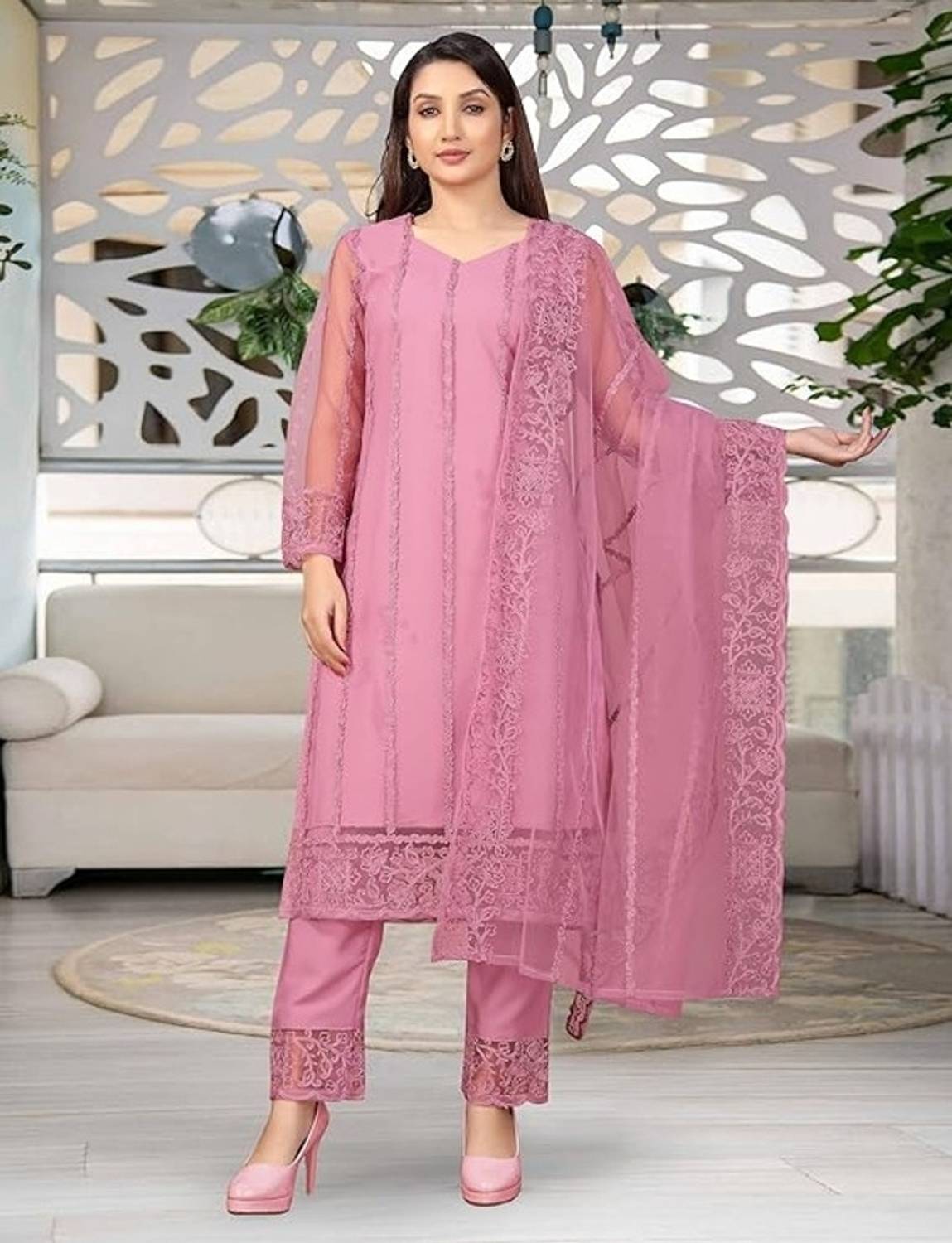 pandurang Fab Embroidered Kurta Set - Image 3
