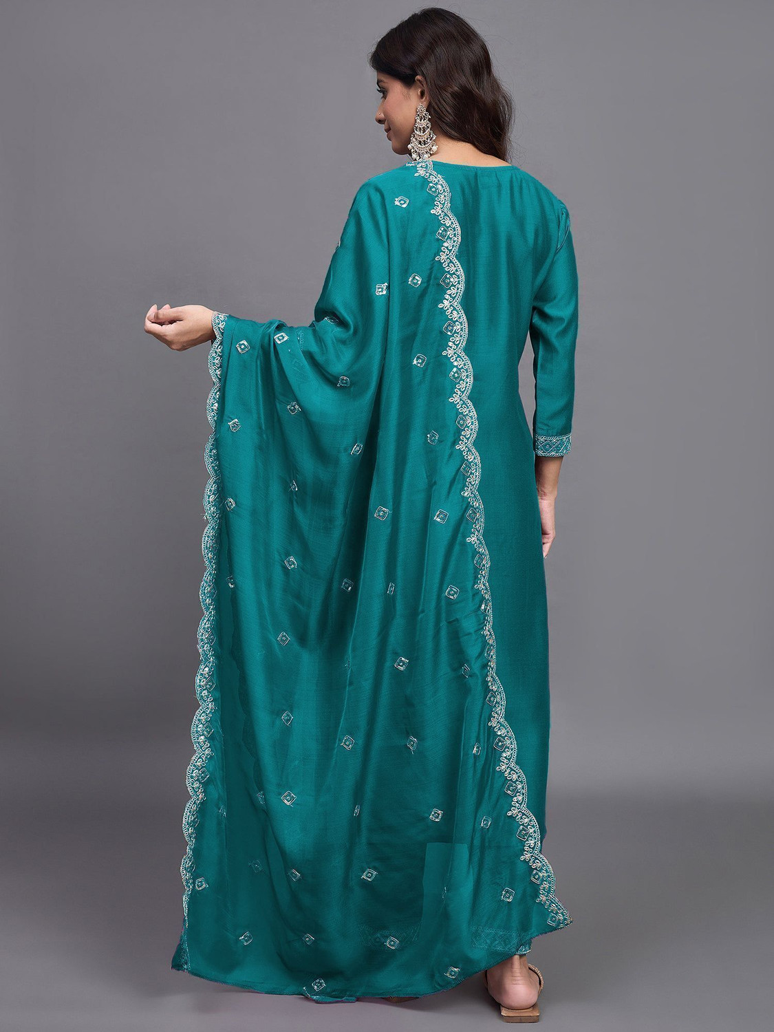 Image of Shree Ramkrishna Fab Women Kurti Pant Dupatta Set