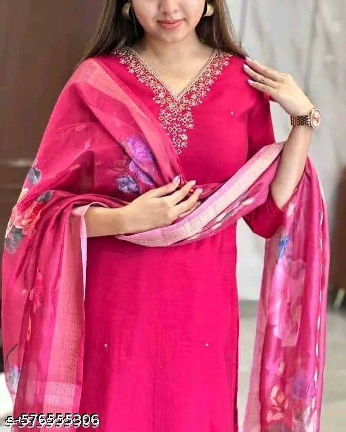 AALO FASHIONS Embroidered Kurta, Salwar & Dupatta Set
