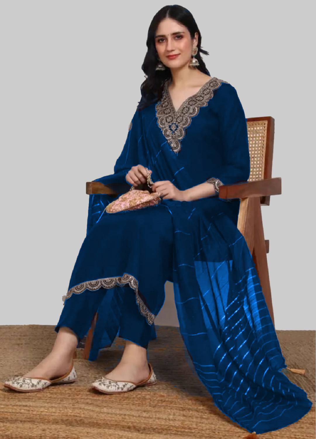 HKBD Fab Embroidered Kurta Set - Image 1