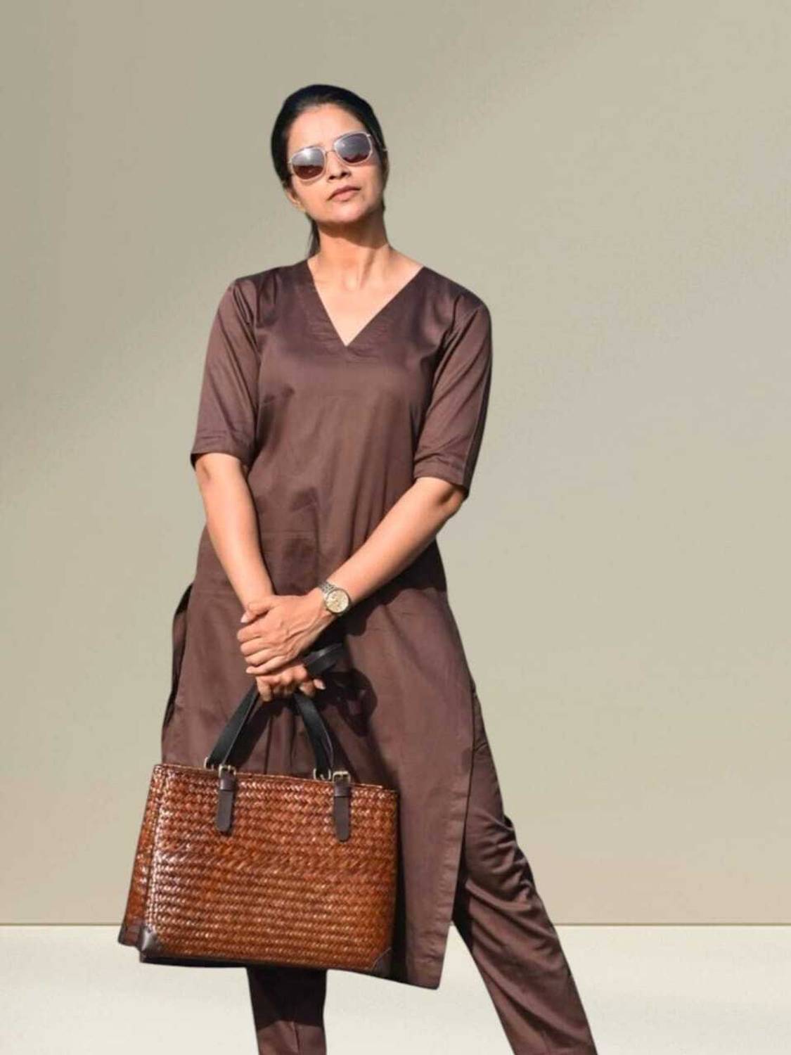 BJMFASHION Solid Kurta, Salwar & Dupatta Set