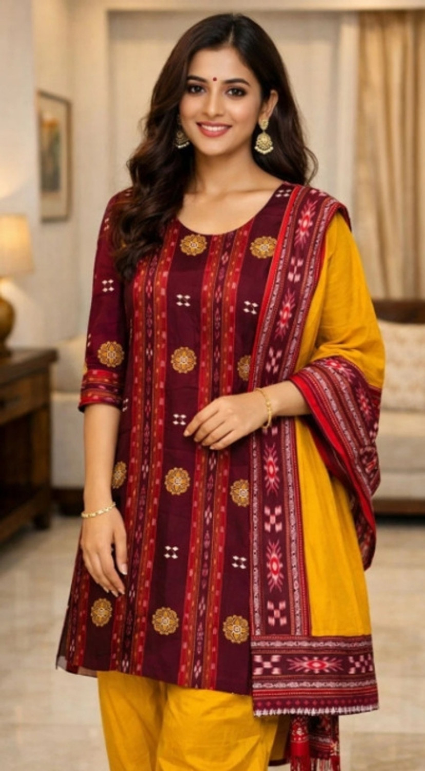 Image of ZOCOLA Printed Kurta, Trouser /Pant & Dupatta Set