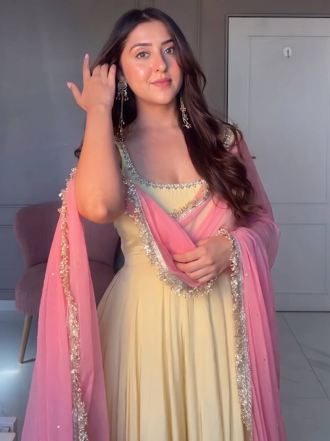 TRANDTIDE Solid Anarkali Kurta Set - Image 1