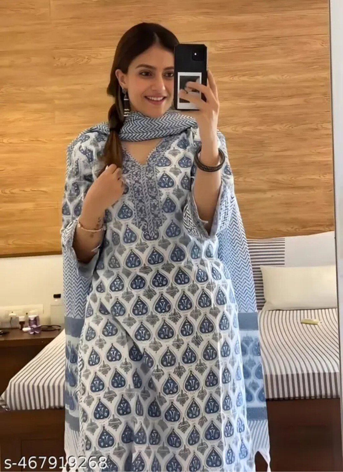 Image of sadya attire Embroidered Kurta, Trouser /Pant & Dupatta Set