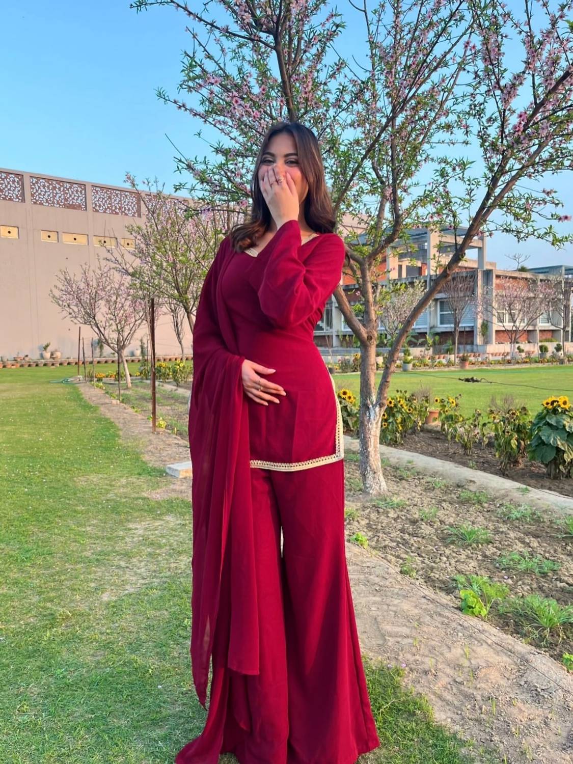 DISHWA Fashion Solid Kurta, Palazzo & Dupatta Set - Image 4