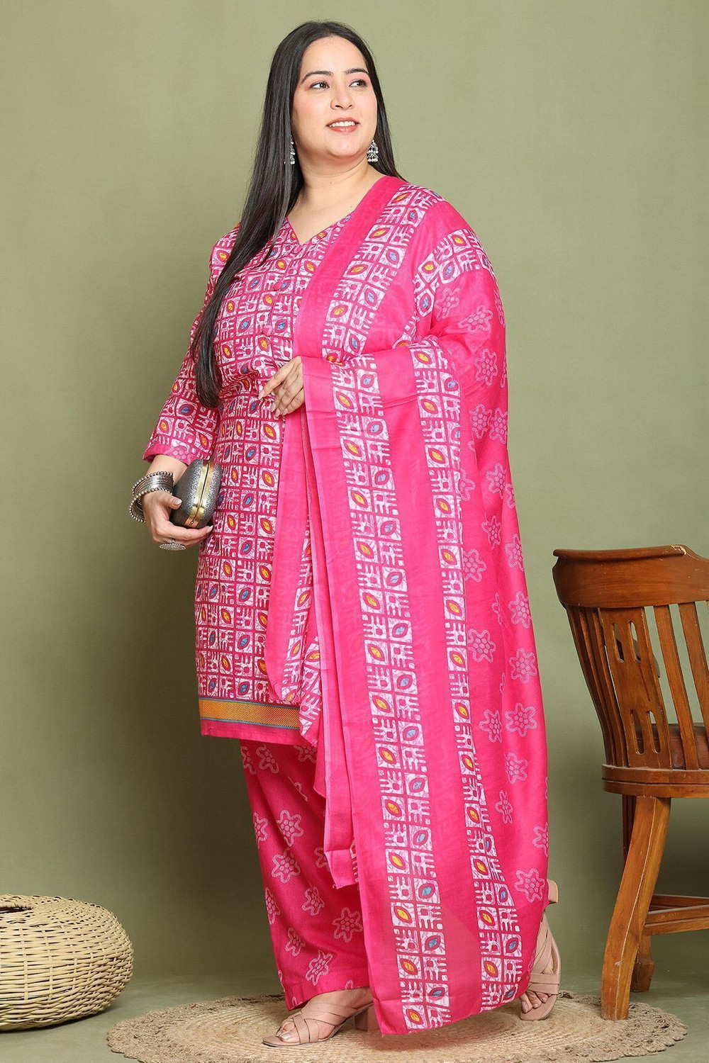 Image of Merira Printed Kurta, Patiala & Dupatta Set