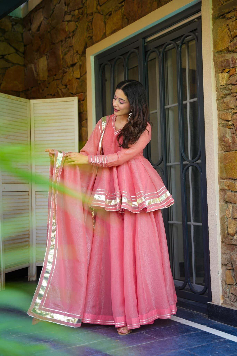 Image of WHITEDEER Solid Kurta, Salwar & Dupatta Set