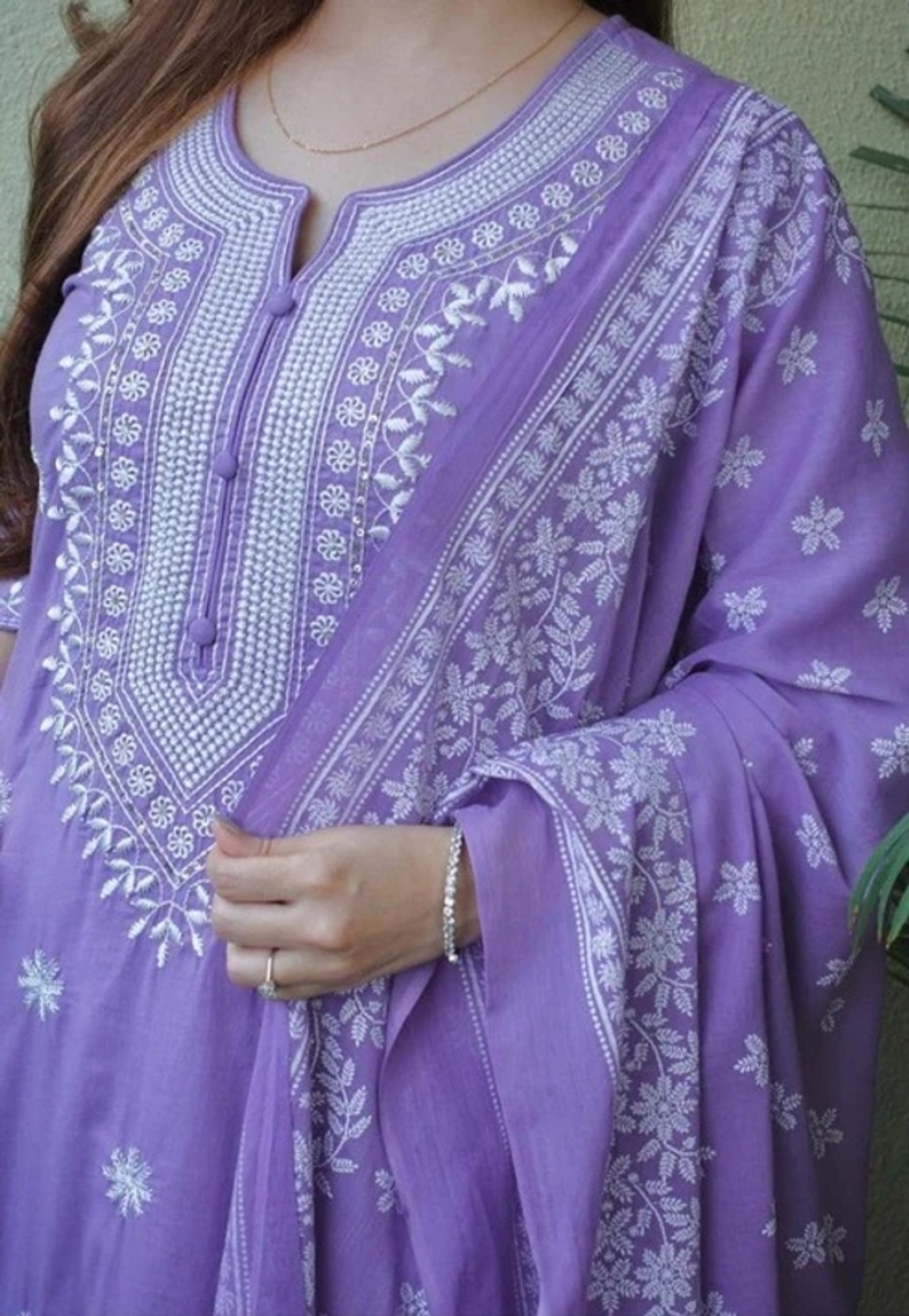 Image of GLOWCROWN Embroidered Kurta, Trouser /Pant & Dupatta Set