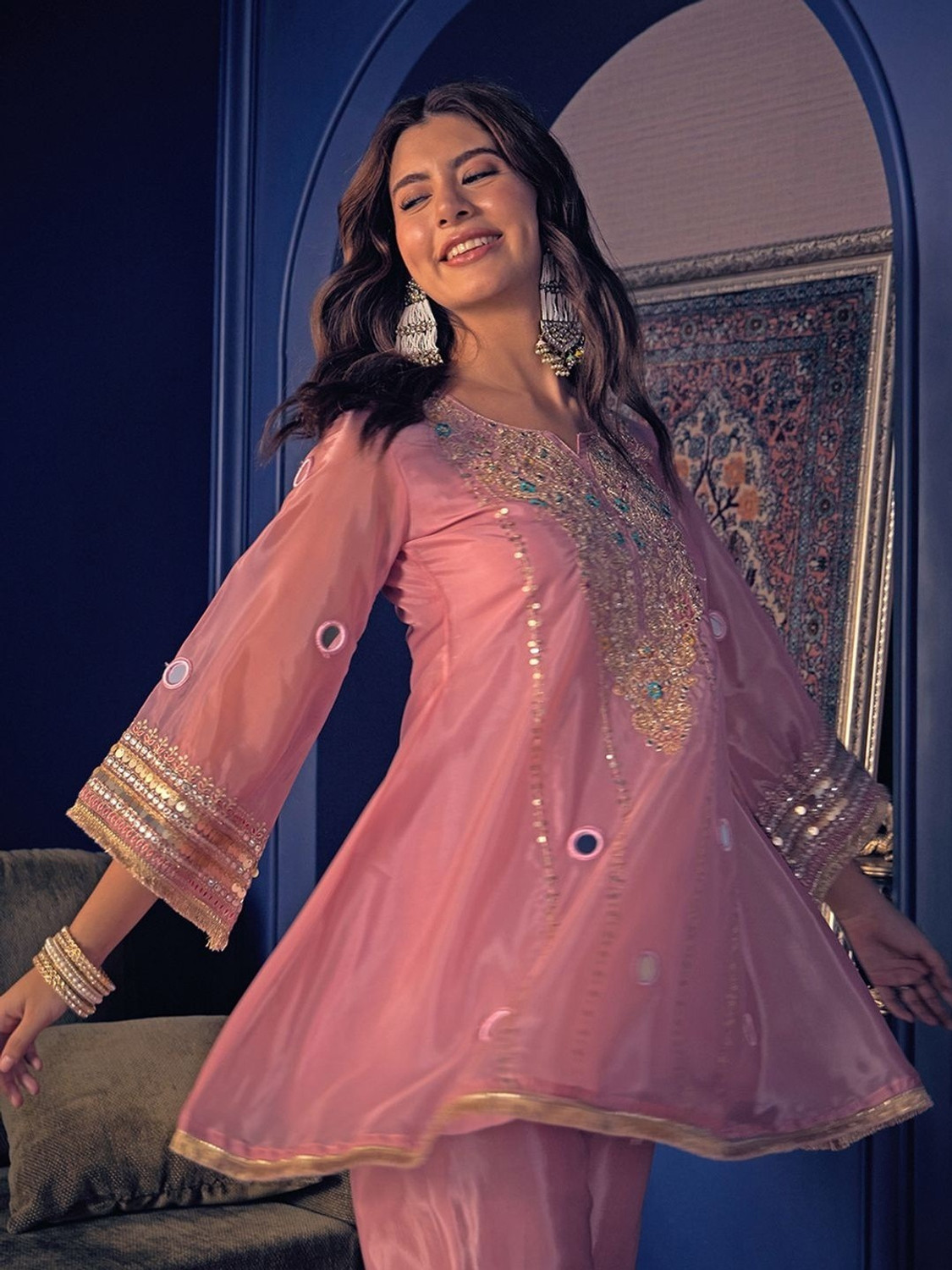 Image of HYMORA ENTERPRISE Women Kurta Pant Set