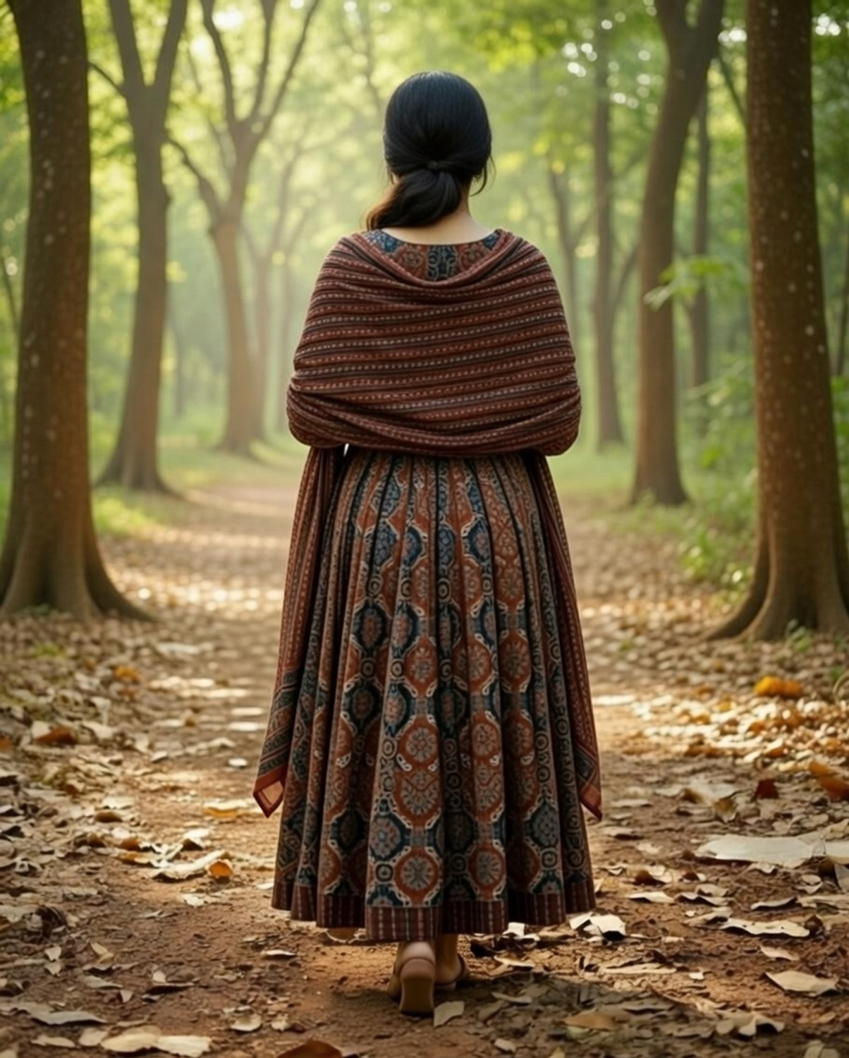 Image of GNCollection Printed Anarkali Kurta, Bottom & Dupatta Set