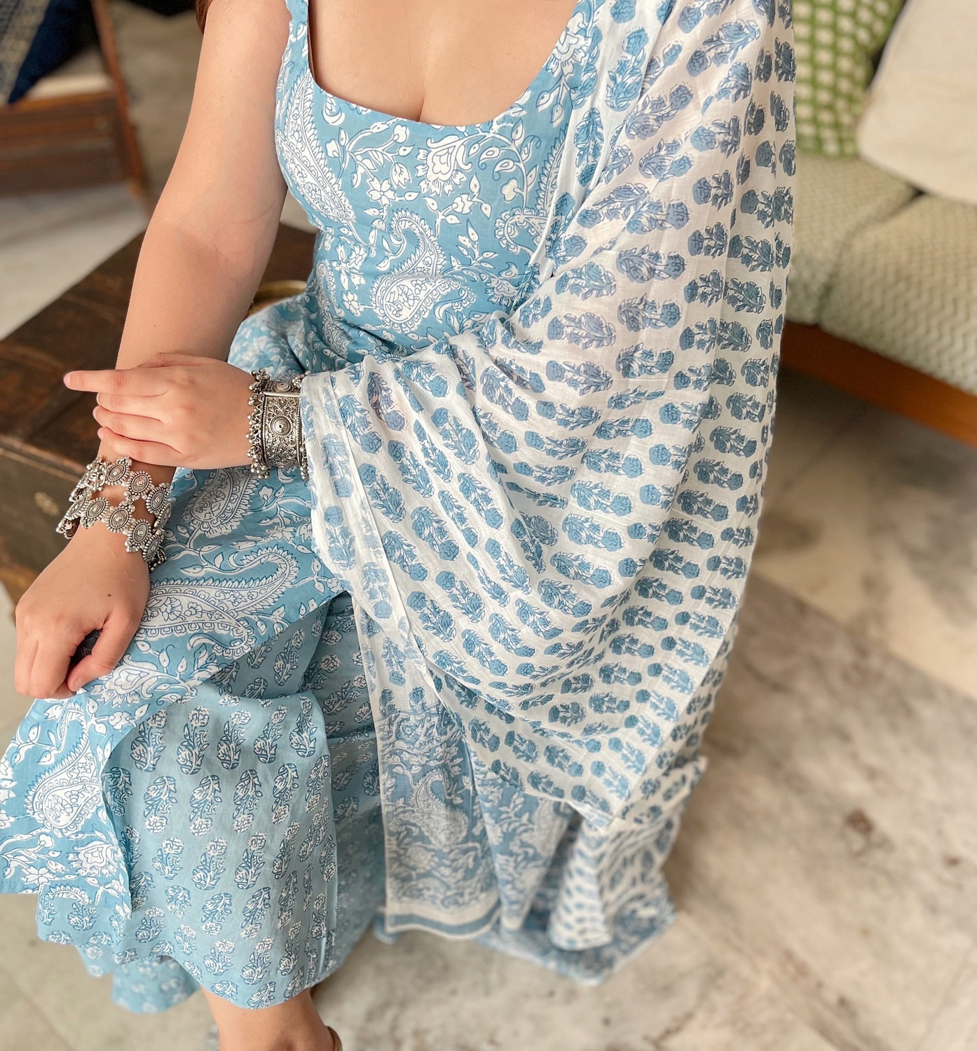Image of Wasma Fashion Women Kurta Palazzo Dupatta Set