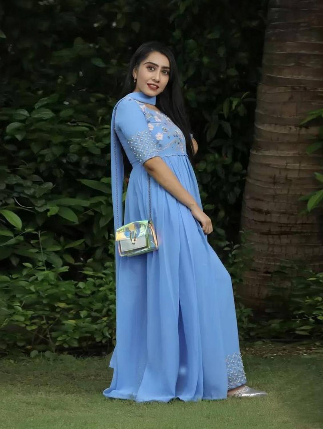 AMALAK Women Kurti Palazzo Dupatta Set