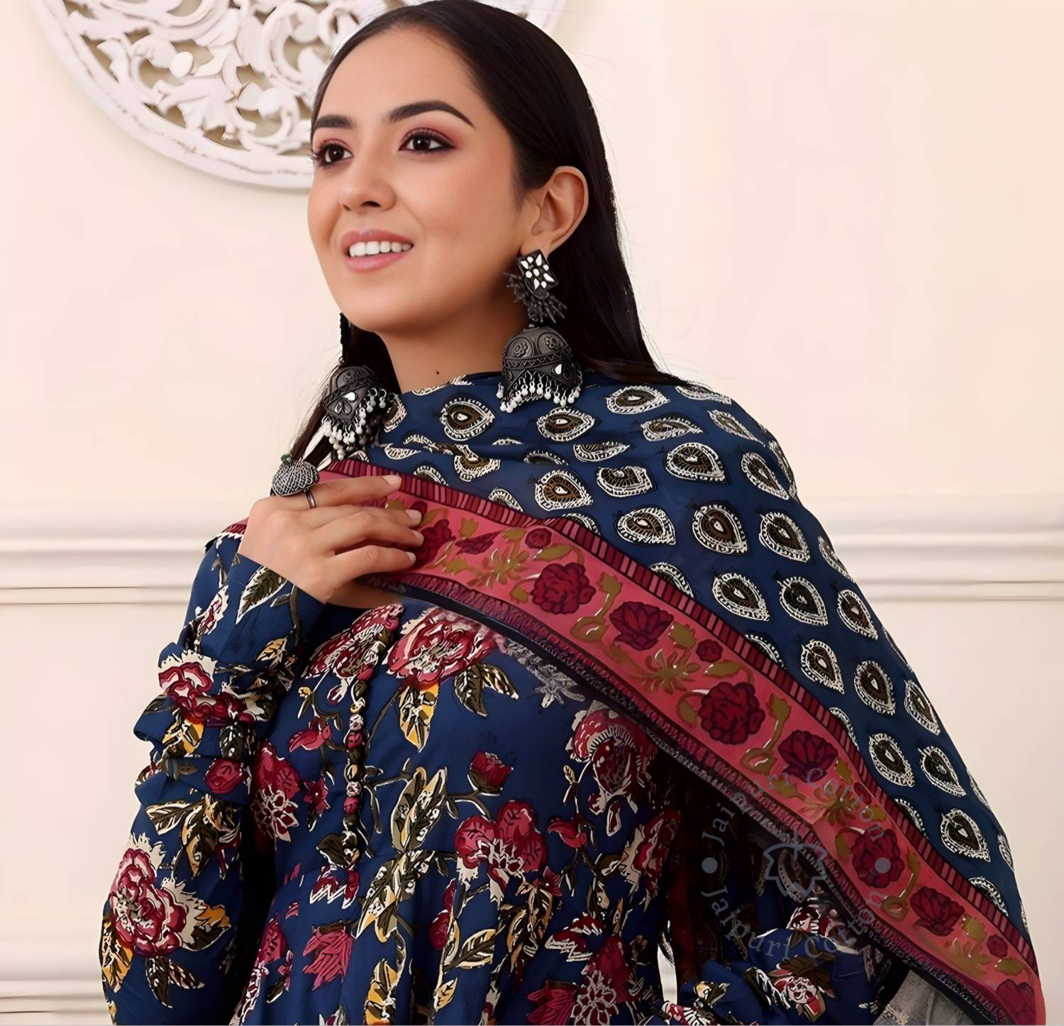 Irtada Printed Anarkali Kurta Set - Image 5
