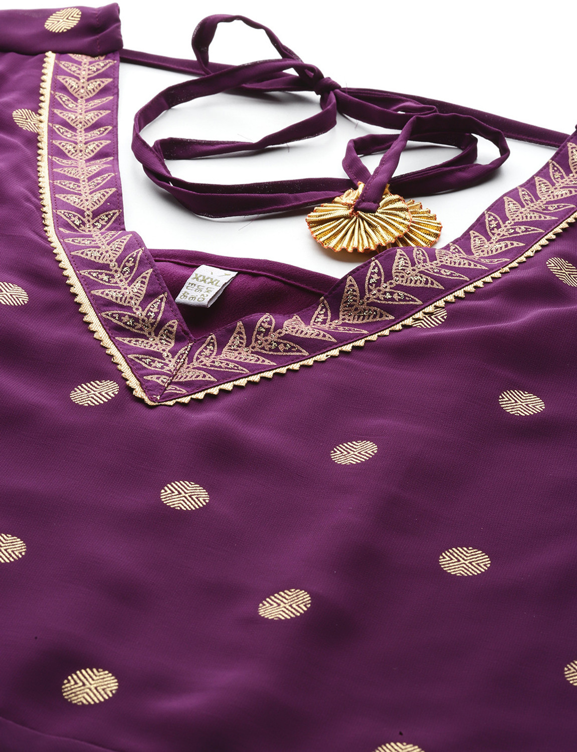 Image of A Plus by Ahalyaa Printed Kurta, Palazzo & Dupatta Set