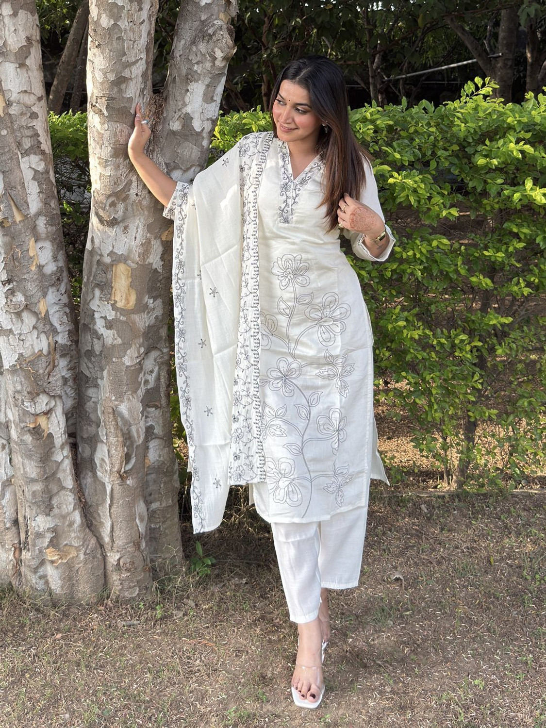 Image of VredeVogel Women Kurta Pant Dupatta Set