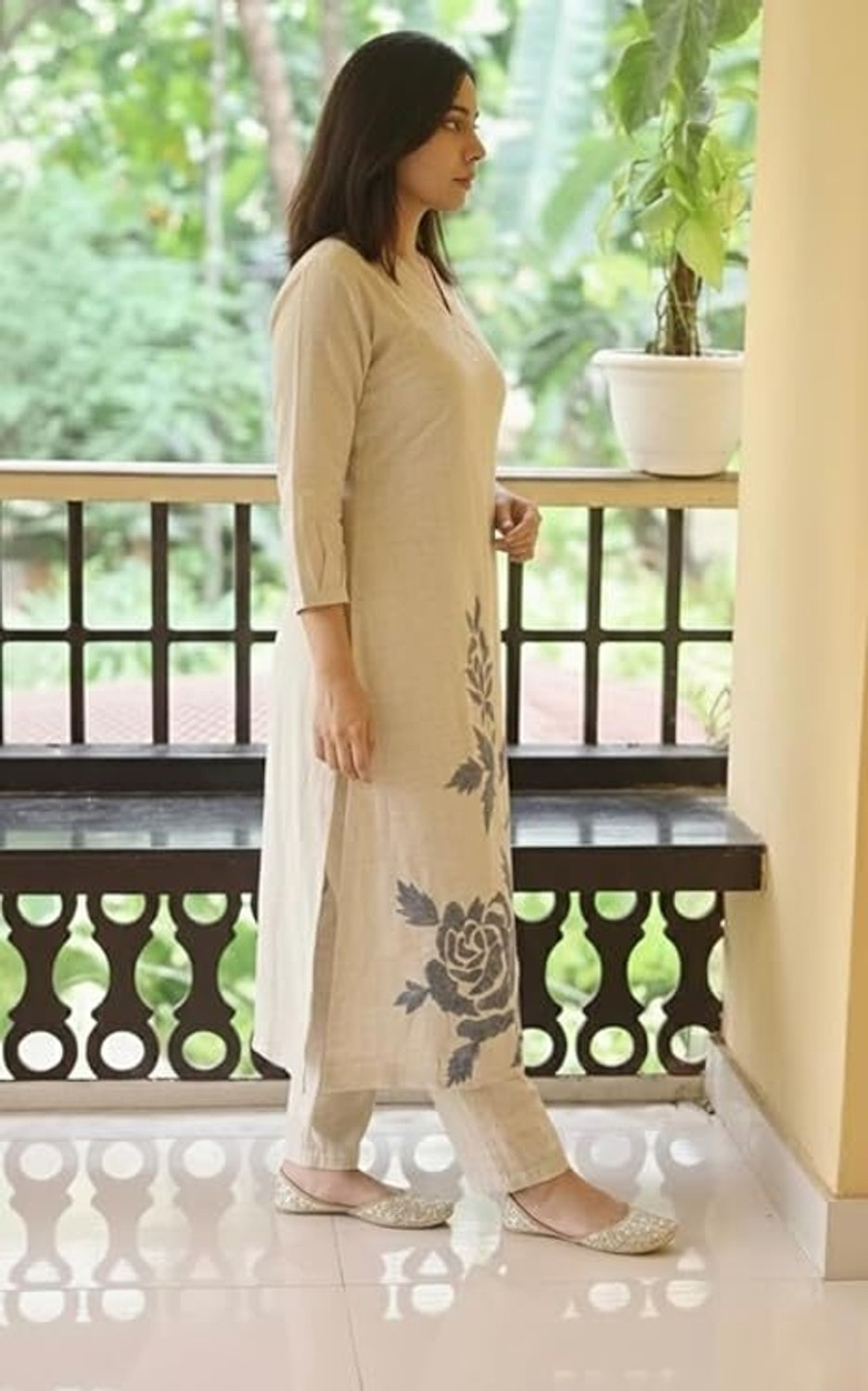 Image of ziyana enterprise Printed Anarkali Kurta, Bottom & Dupatta Set
