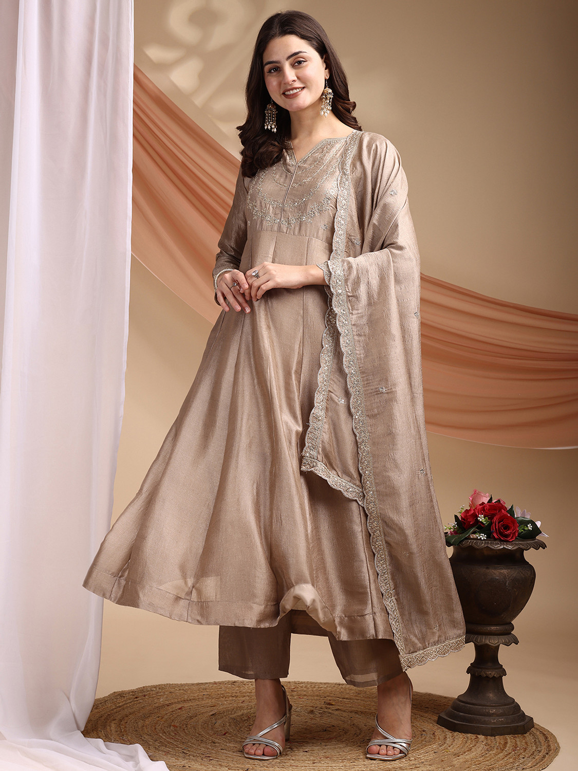 Image of JANAY Women Kurta Pant Dupatta Set