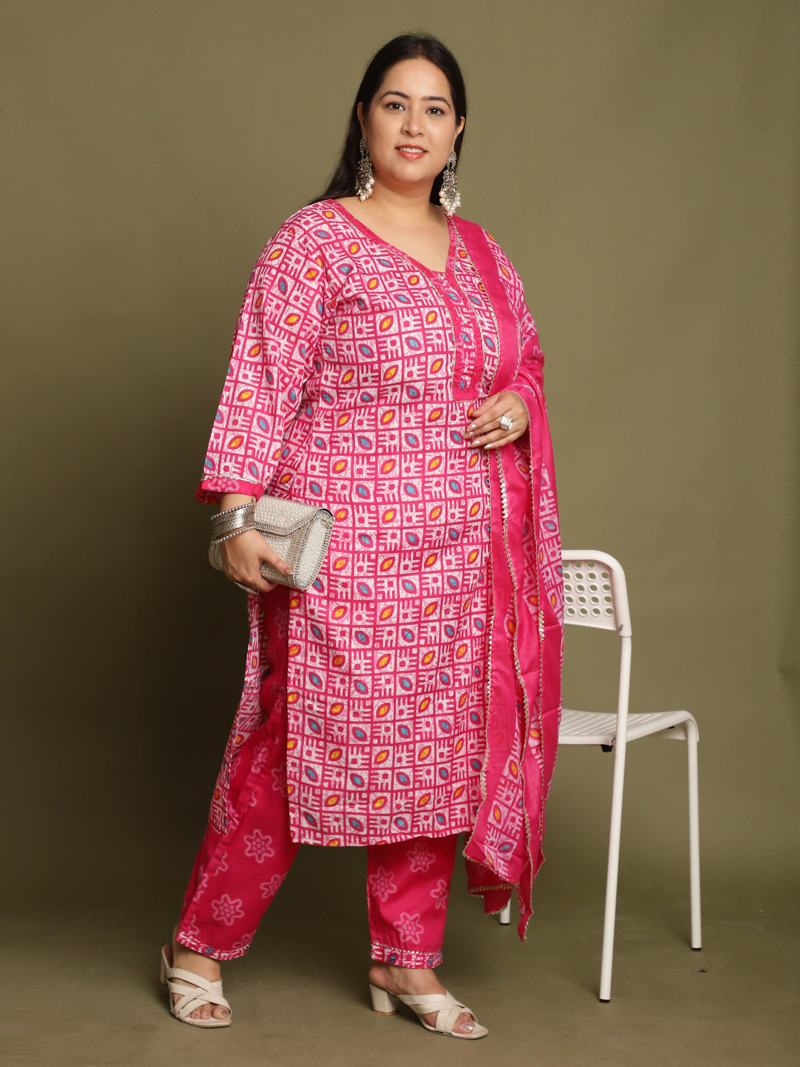 Image of Merira Printed Kurta, Patiala & Dupatta Set