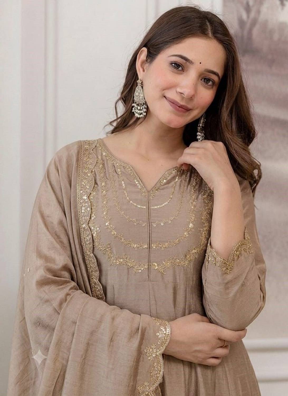 KALKI Embroidered Anarkali Kurta Set - Image 4
