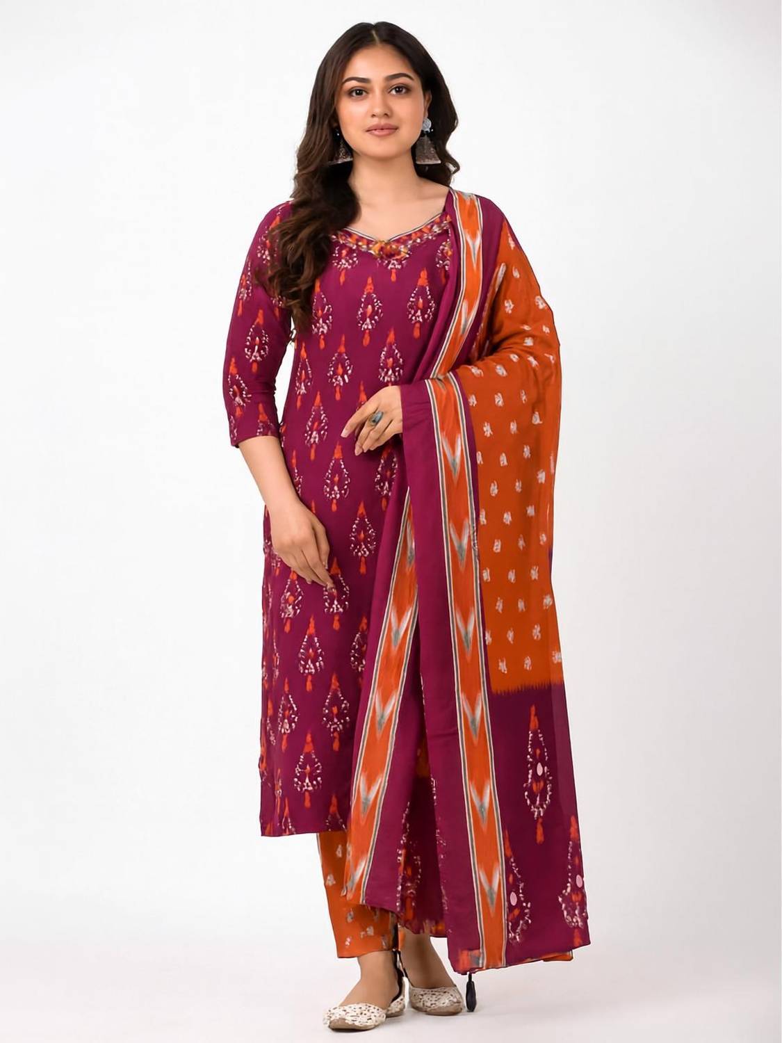 badodiya's Embroidered Kurta, Trouser/Pant & Dupatta Set