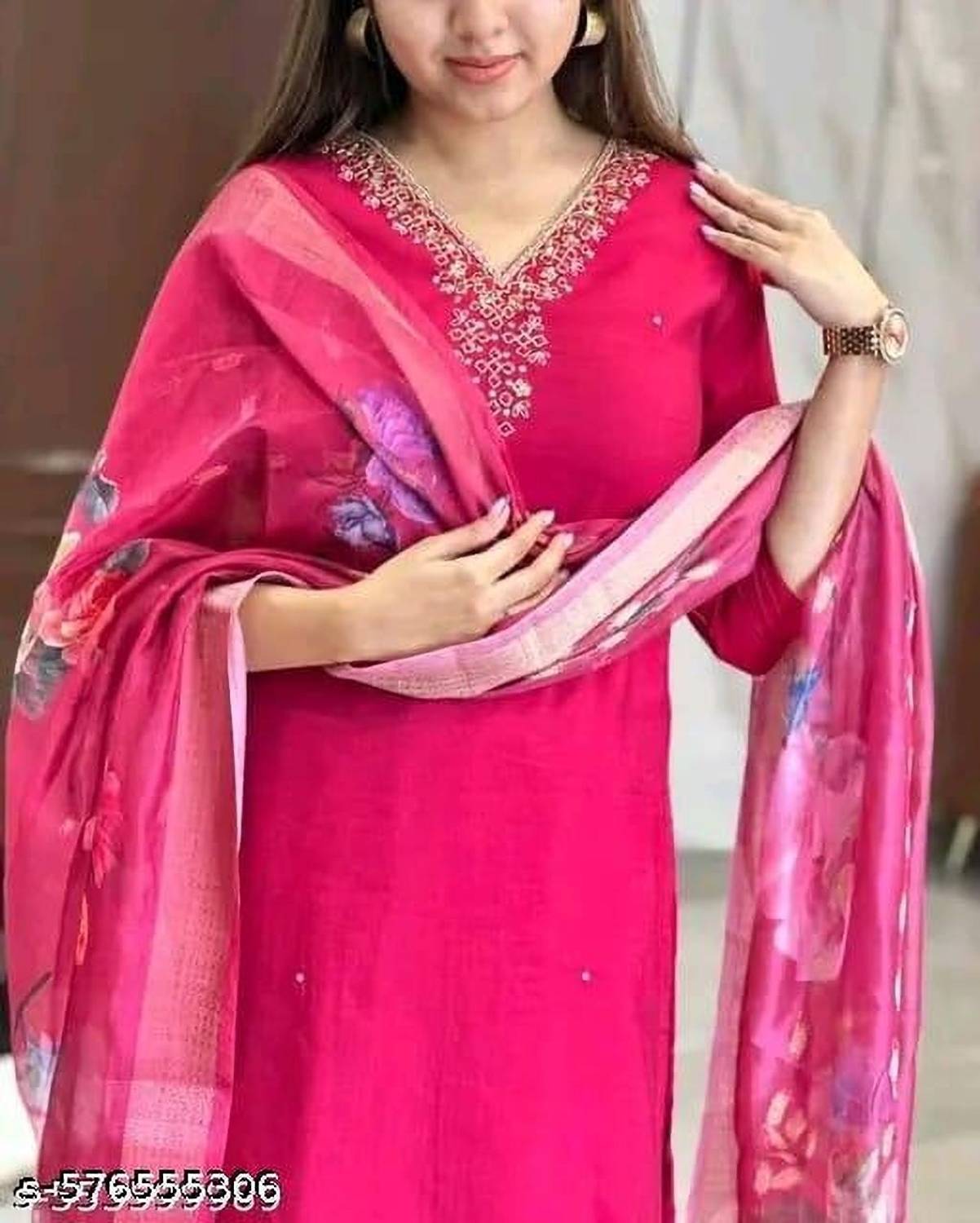 AALO FASHIONS Embroidered Kurta, Salwar & Dupatta Set