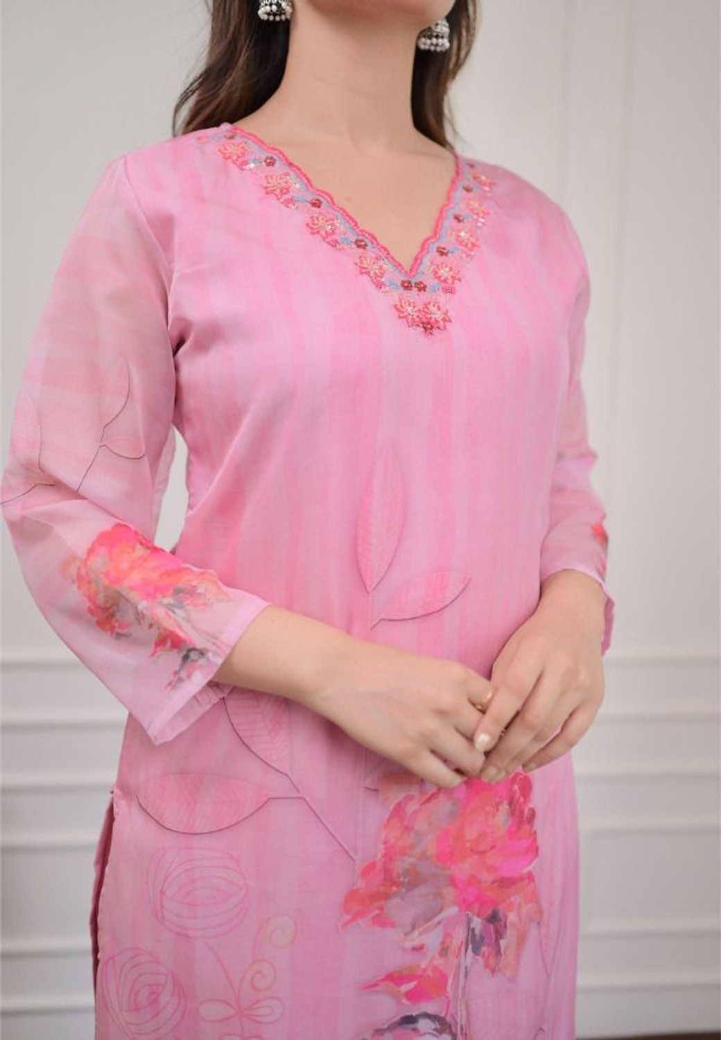 Image of shiv textiles Printed Kurta, Trouser /Pant & Dupatta Set
