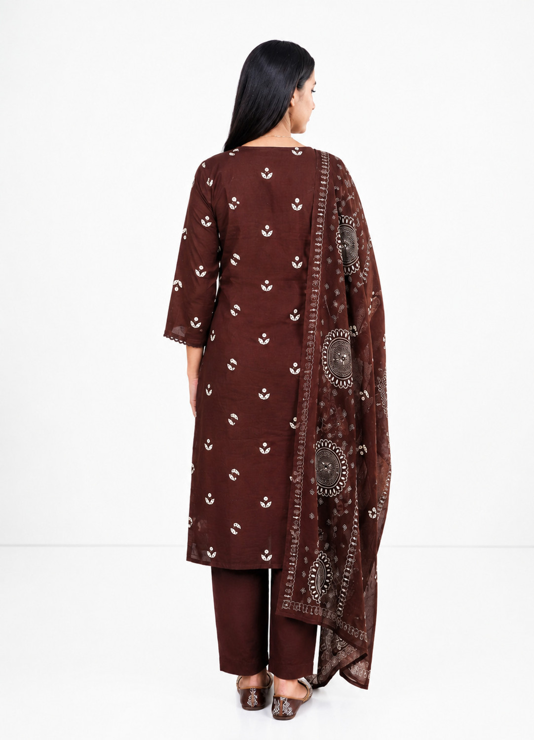 Image of ALLVORA Embroidered, Embellished Kurta, Salwar & Dupatta Set