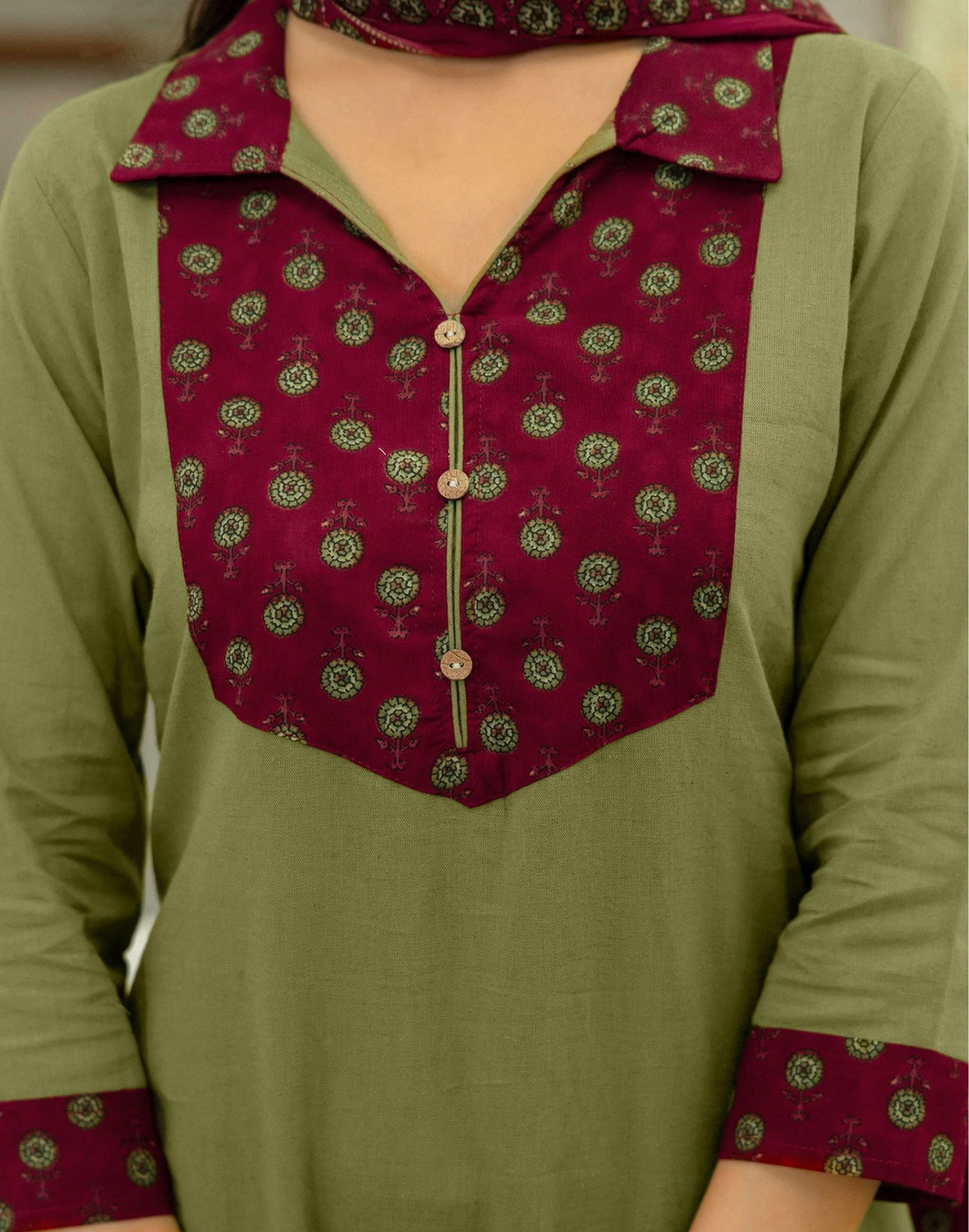 Image of Skylee Printed, Embellished, Floral Print Kurta, Trouser /Pant & Dupatta Set