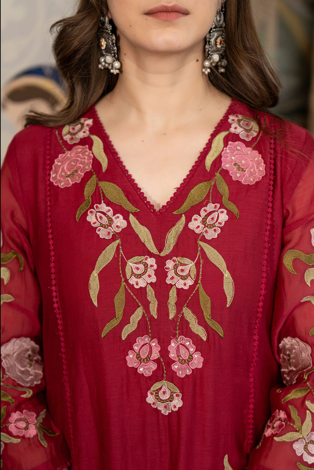 Image of GUJDANT Women Kurta Pant Dupatta Set