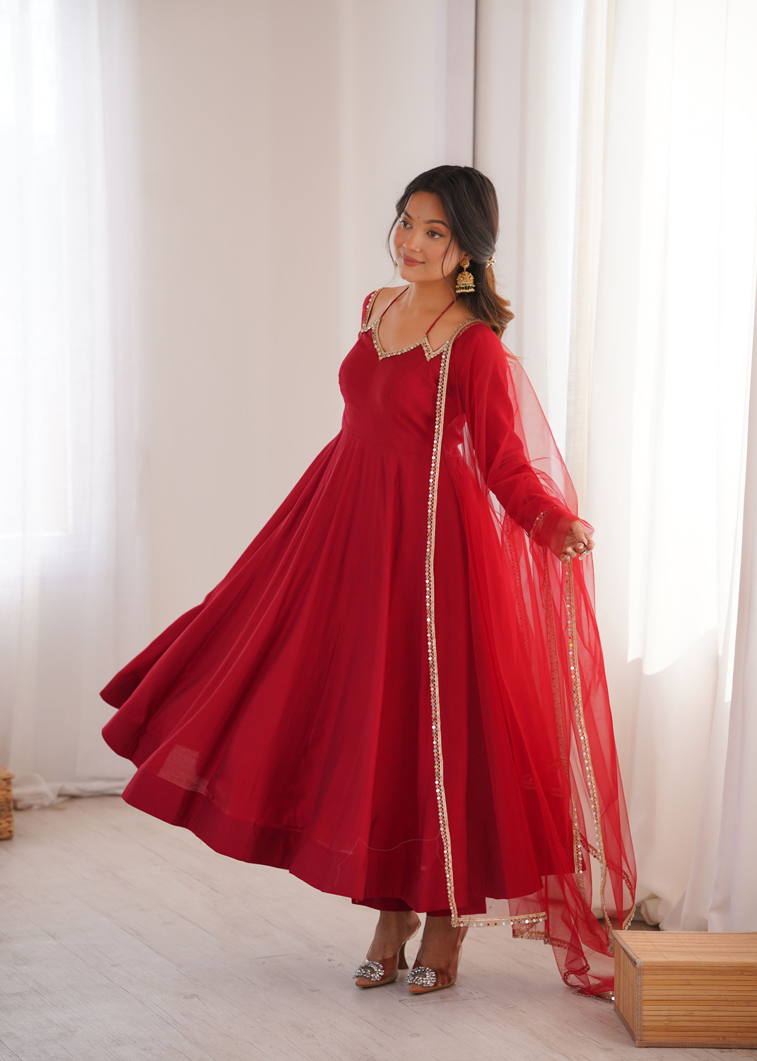 Image of CULTISE QUEEN Solid Kurta, Trouser /Pant & Dupatta Set