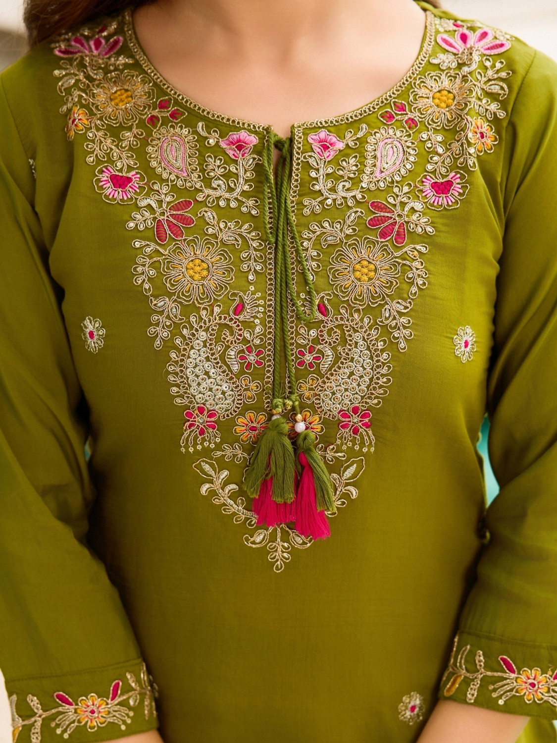 Image of SDK Fashion Printed Kurta, Trouser /Pant & Dupatta Set