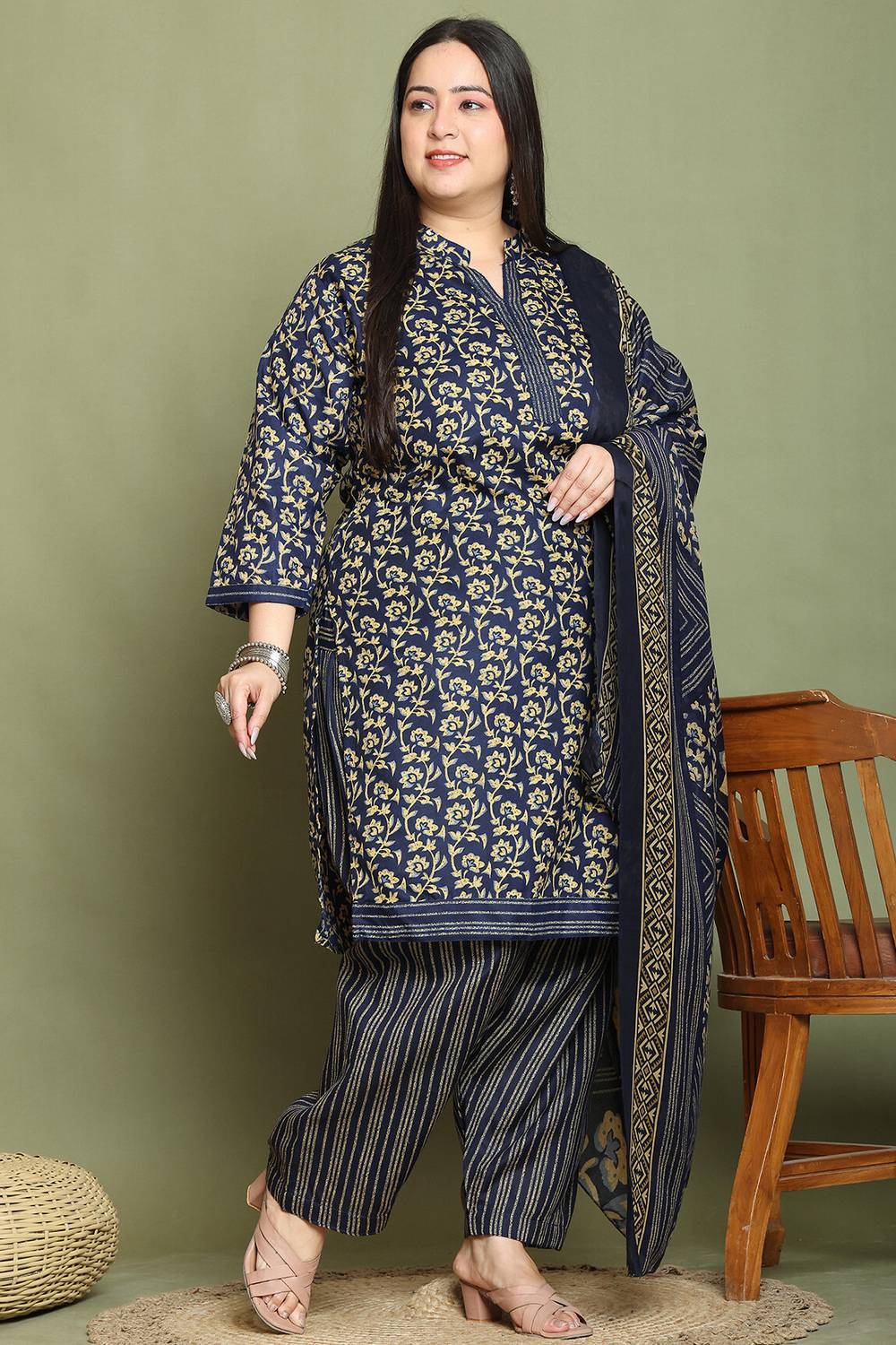 RolyPoly Printed Kurta, Patiala & Dupatta Set