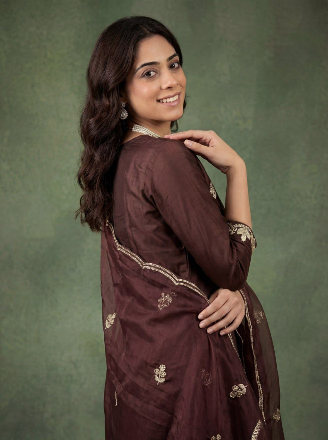 Image of Ras Madhuri Embroidered Kurta, Trouser /Pant & Dupatta Set