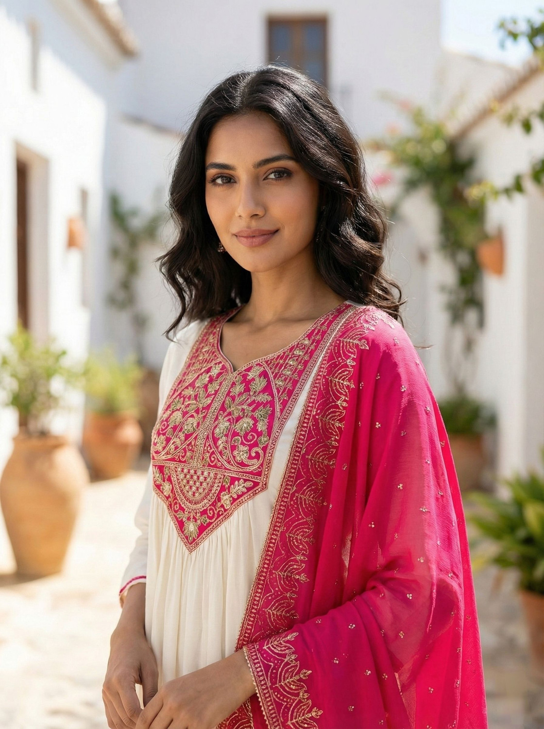 Image of New Ethnic 4 You Women Kurti Pant Dupatta Set